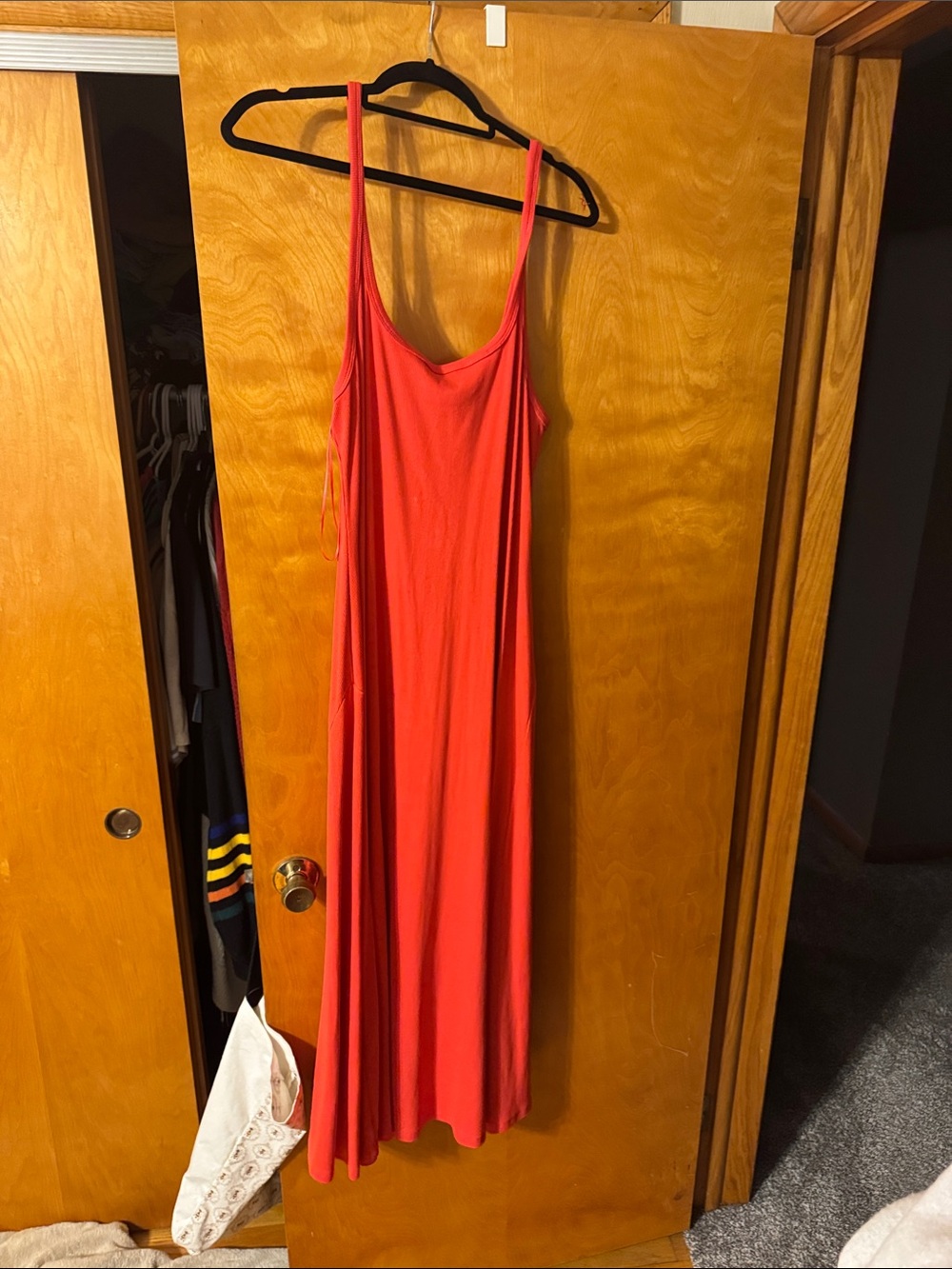 Old Navy Red Spaghetti-Strap Slip Maxi Dress